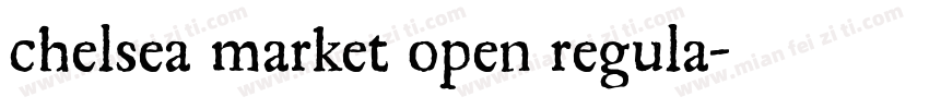chelsea market open regula字体转换